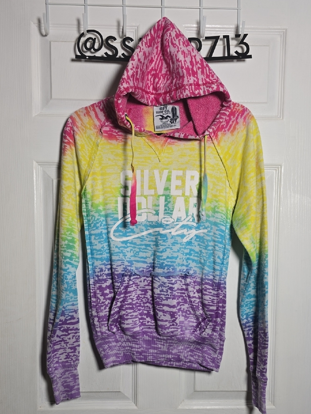 Silver Dollar City S Small Tie-Dye Ombre Hoodie - Rainbow Colors